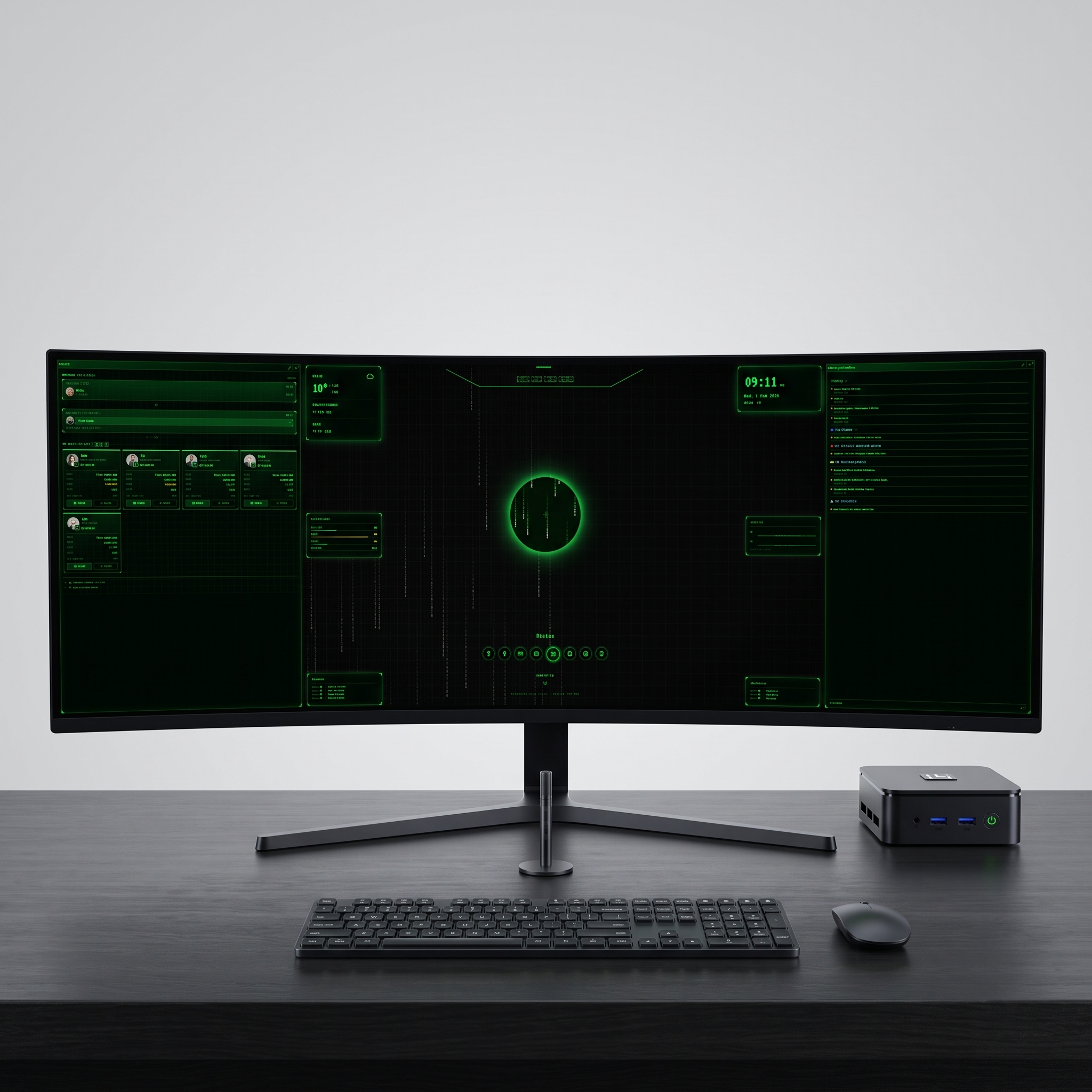 Desktop running AGENT.i4 in the Matrix theme