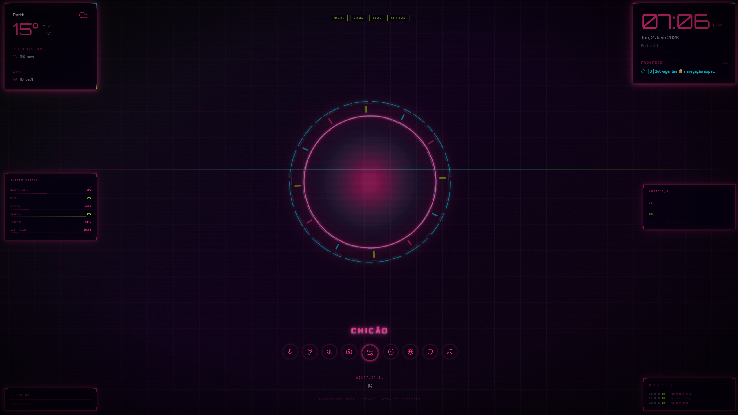 CYBERPUNK theme screenshot