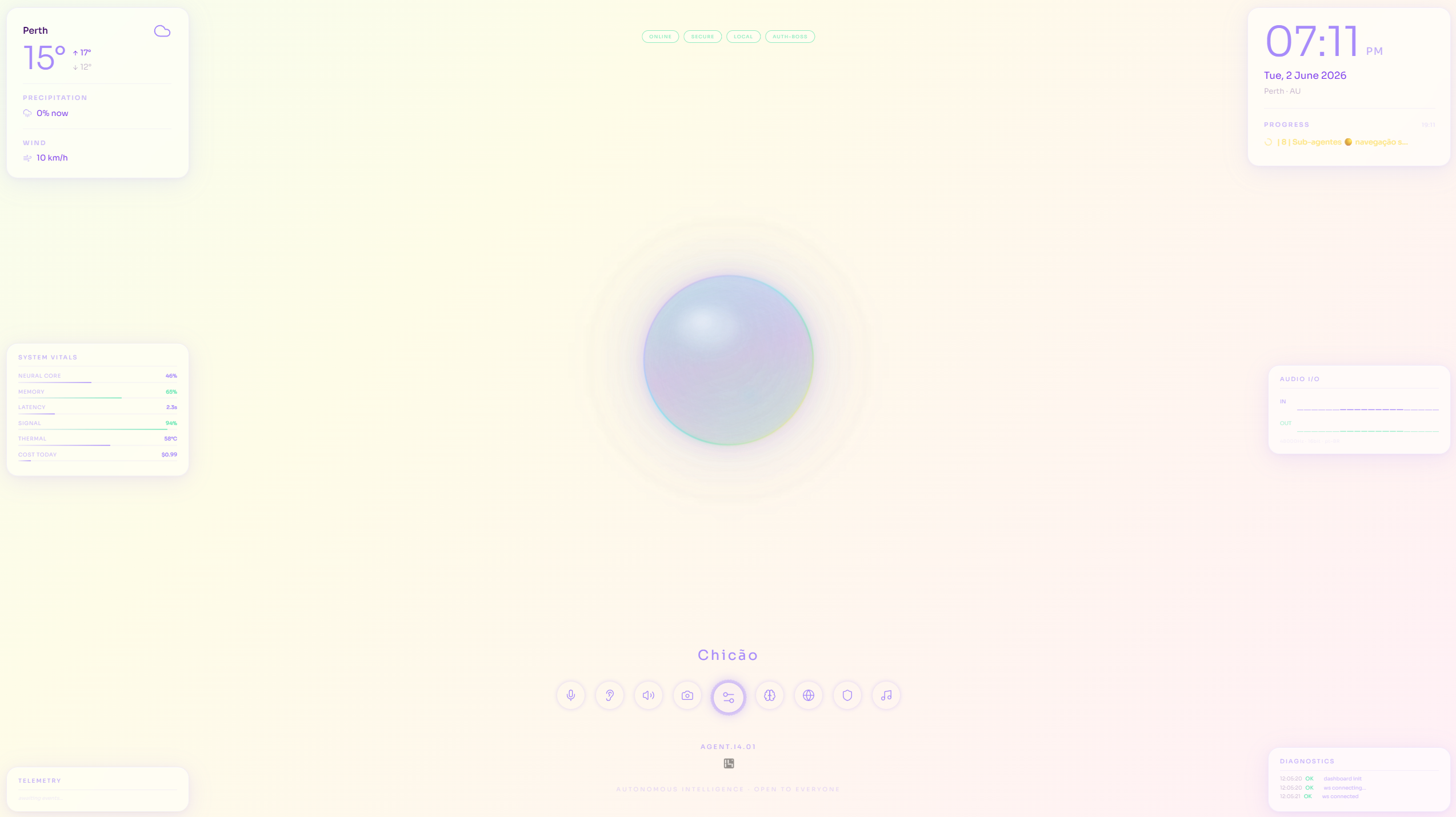 HOLOGRAPHIC theme screenshot