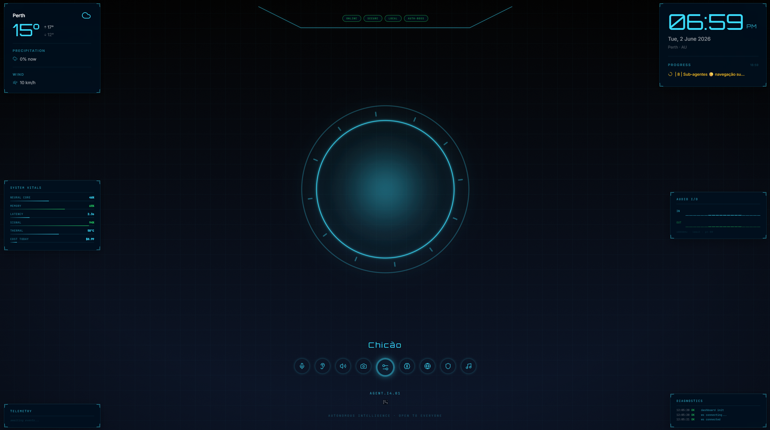 JARVIS theme screenshot