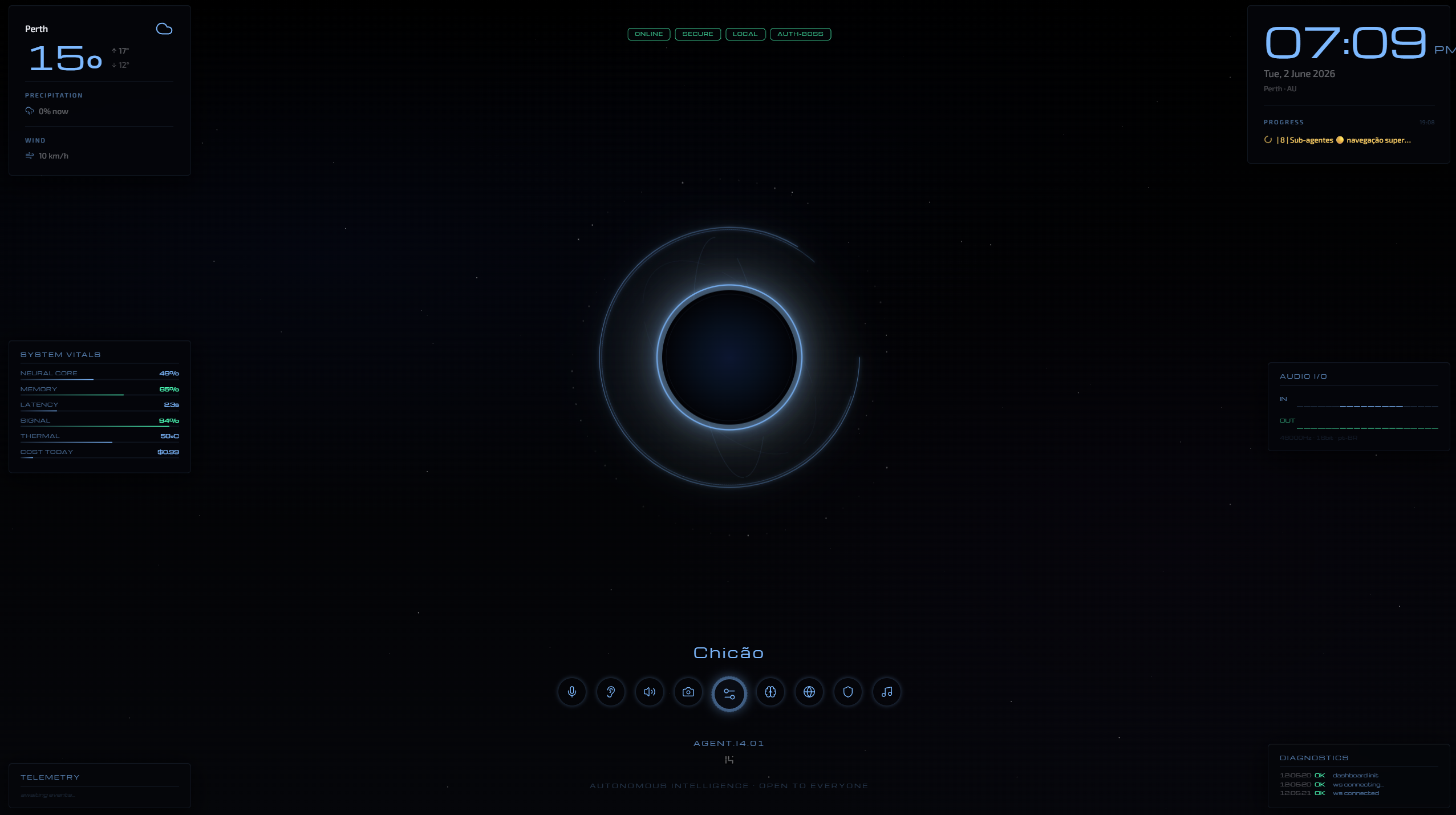 SPACE X theme screenshot